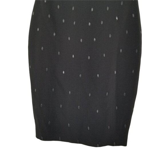 Alc Black Leather Embellished Cap Sleeve Cocktail Party Sheath Dress Size 12 - Picture 5 of 10